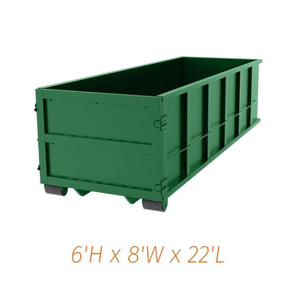 we may charge a delivery fee for our 30 yard dumpsters depending on location and availability